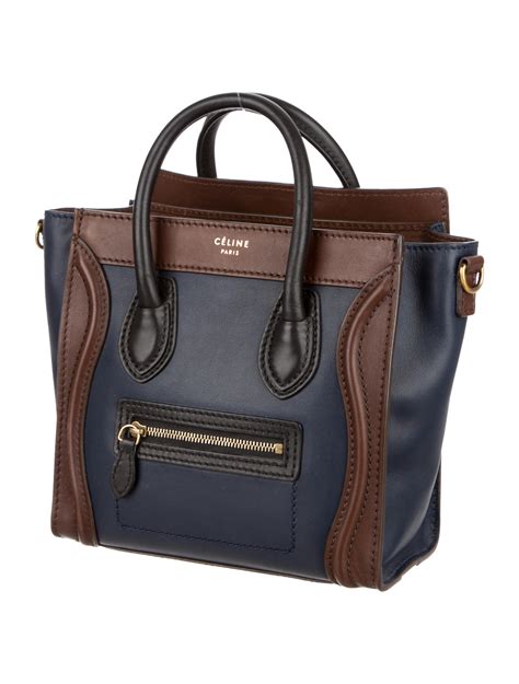 celine tricolor nano luggage|Celine nano luggage tote bag.